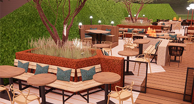Terras van Restaurant Marknesse